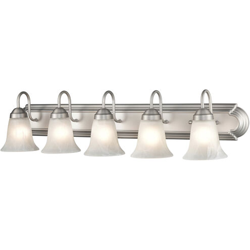 Compana 5 Light 36 inch Satin Nickel Bathroom Vanity Light Wall Light